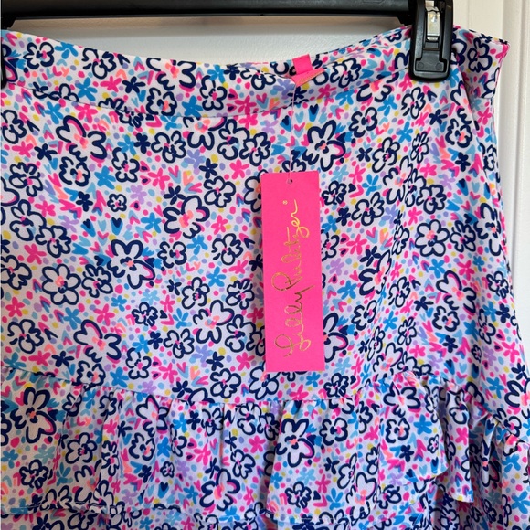 *NWT* LILLY PULITZER TILLY FUN SUN DITZY FLORAL RUFFLED MINI SKIRT 12 - Picture 3 of 7